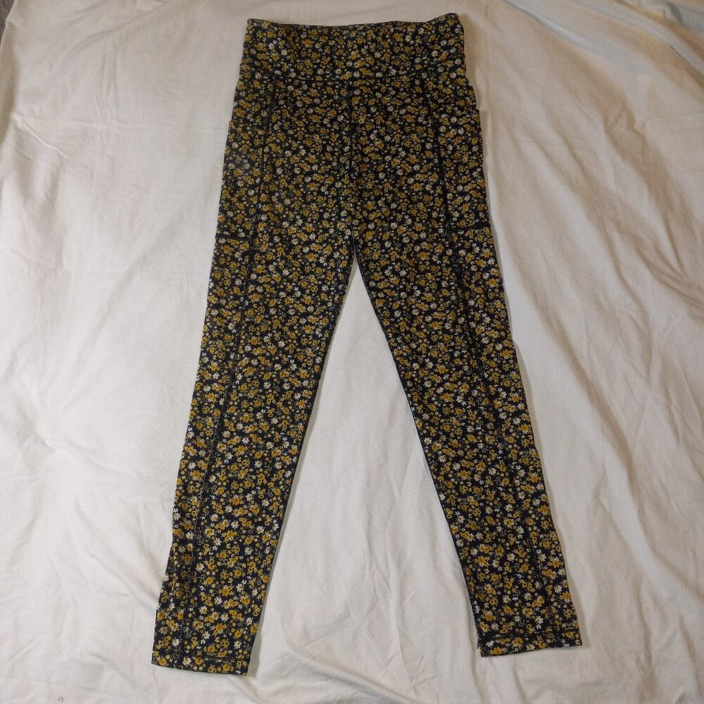 Aeropostale Women's Floral Flex High-Rise Pocket Leggings Medium